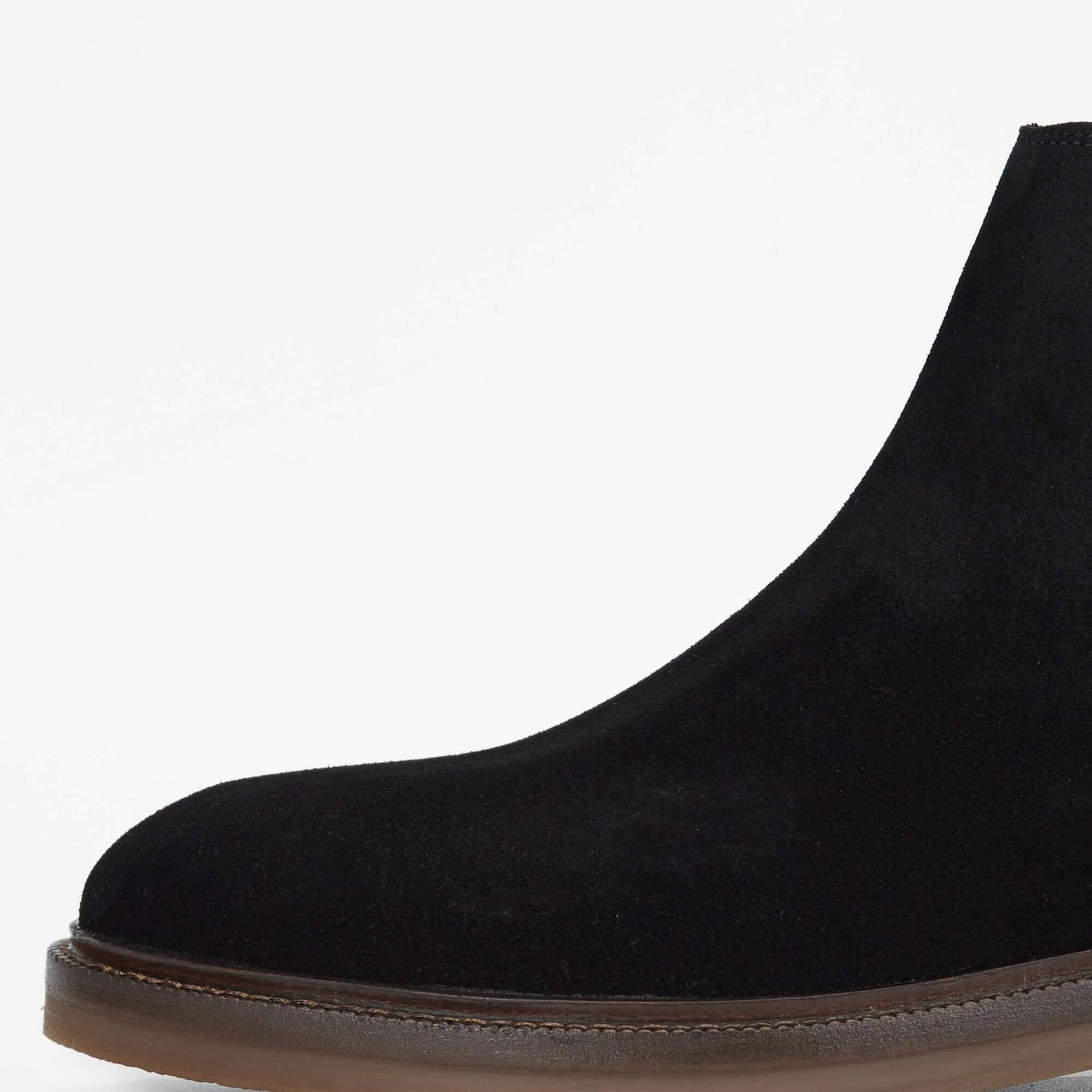 Tamer Tanca Erkek Hakiki Deri Siyah Süet Casual Bot