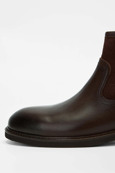  Tamer Tanca Erkek Hakiki Deri Kahverengi Casual Bot