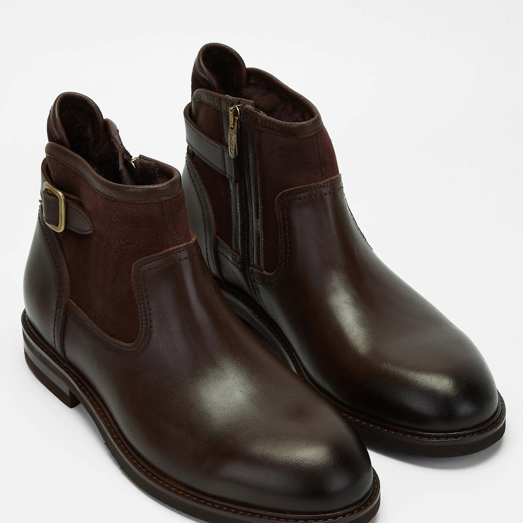 Tamer Tanca Erkek Hakiki Deri Kahverengi Casual Bot