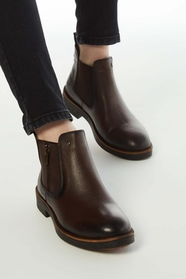  Tamer Tanca Erkek Hakiki Deri Kahverengi Floter Casual Bot