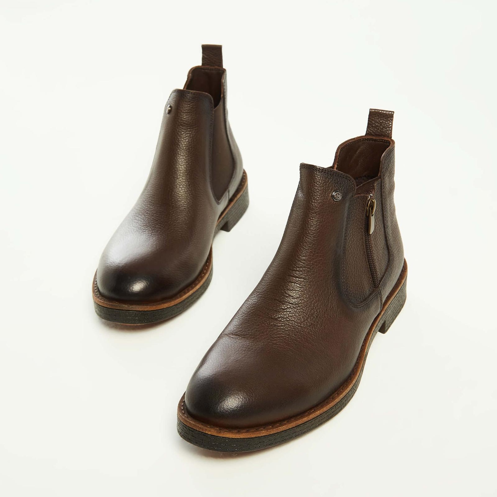 Tamer Tanca Erkek Hakiki Deri Kahverengi Floter Casual Bot