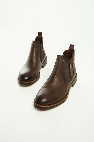  Tamer Tanca Erkek Hakiki Deri Kahverengi Floter Casual Bot