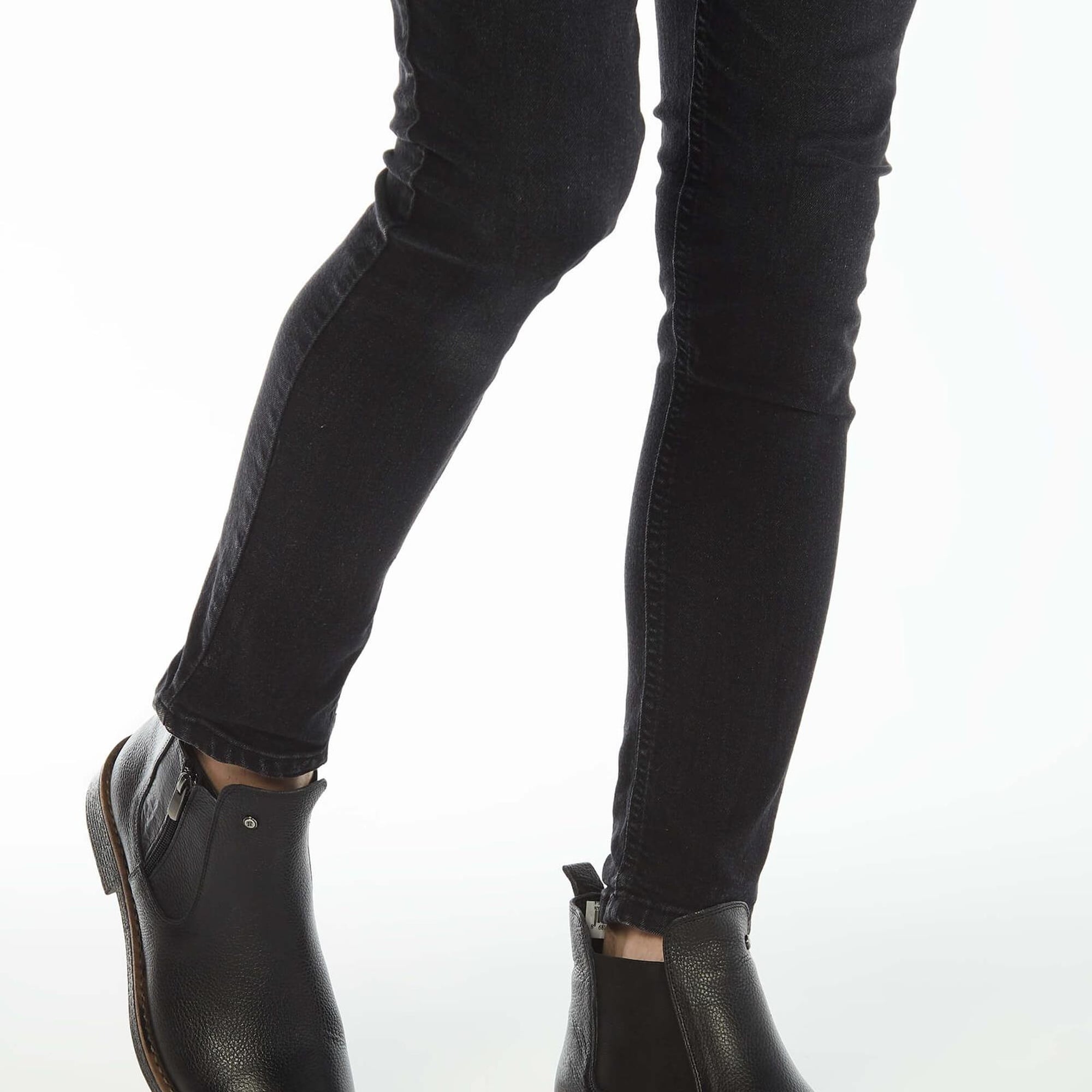 Tamer Tanca Erkek Hakiki Deri Siyah Floter Casual Bot