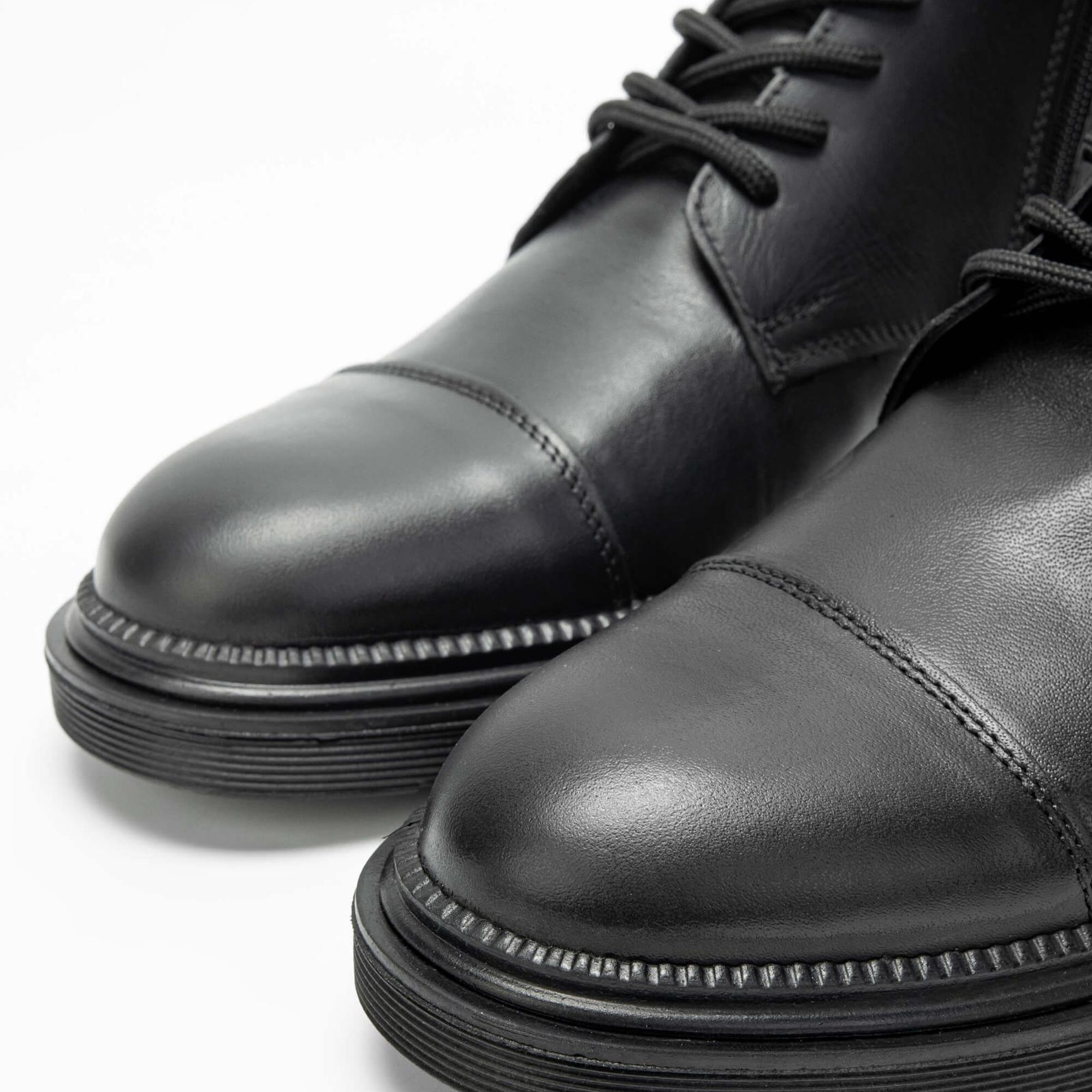 Tamer Tanca Erkek Hakiki Deri Siyah Casual Bot