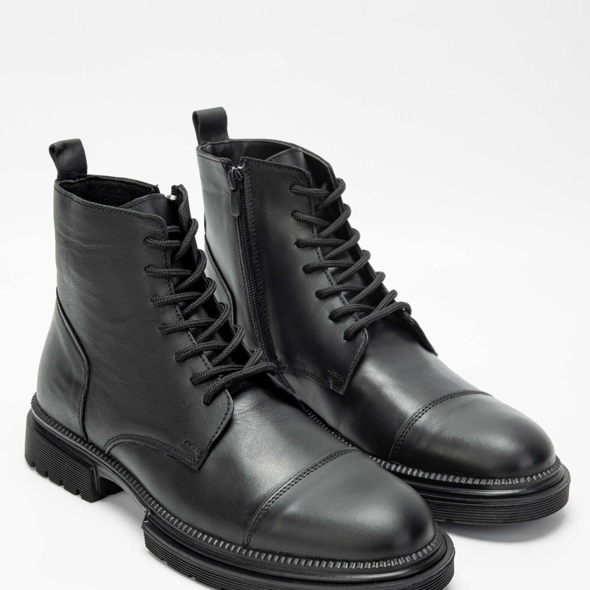 Tamer Tanca Erkek Hakiki Deri Siyah Casual Bot