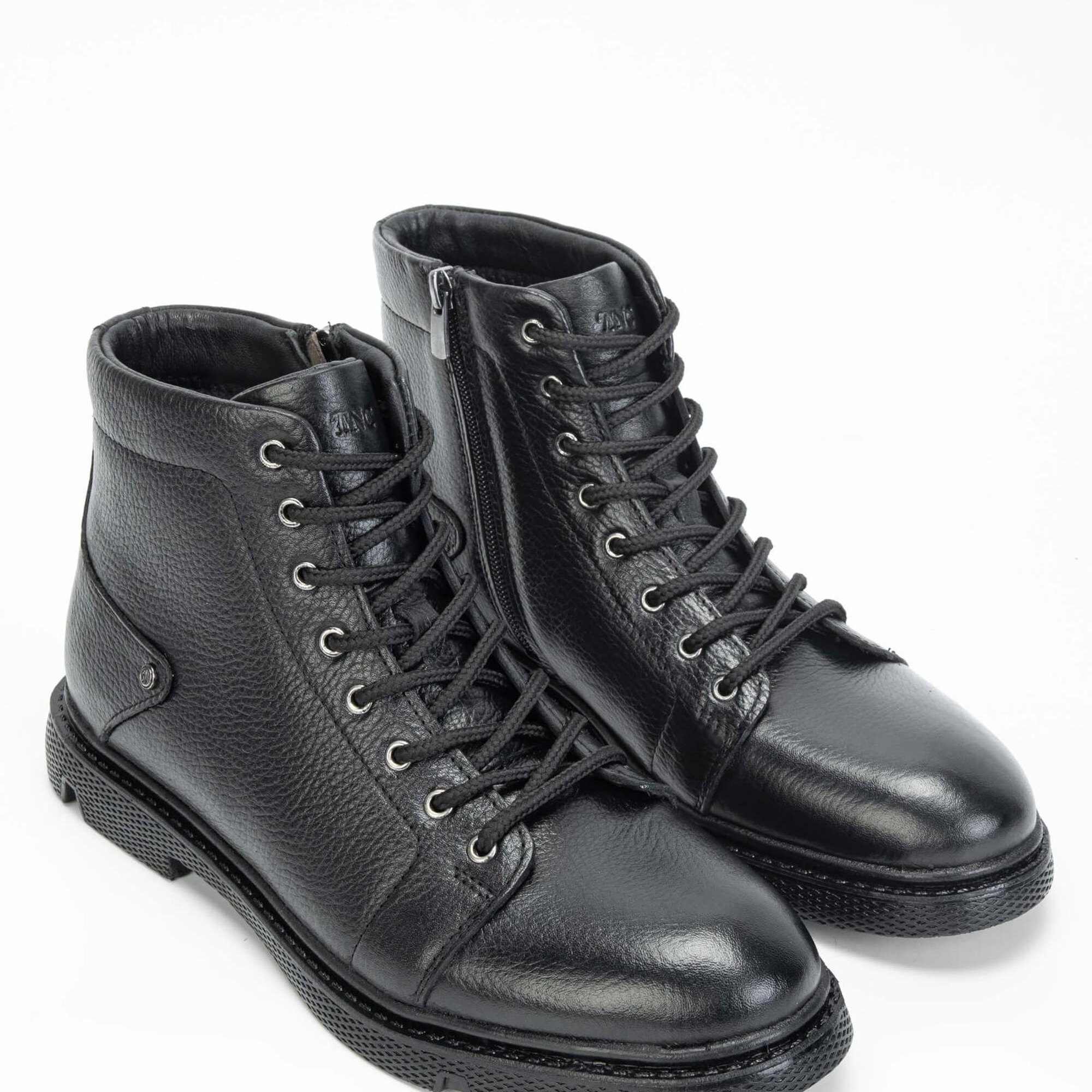 Tamer Tanca Erkek Hakiki Deri Siyah Casual Bot