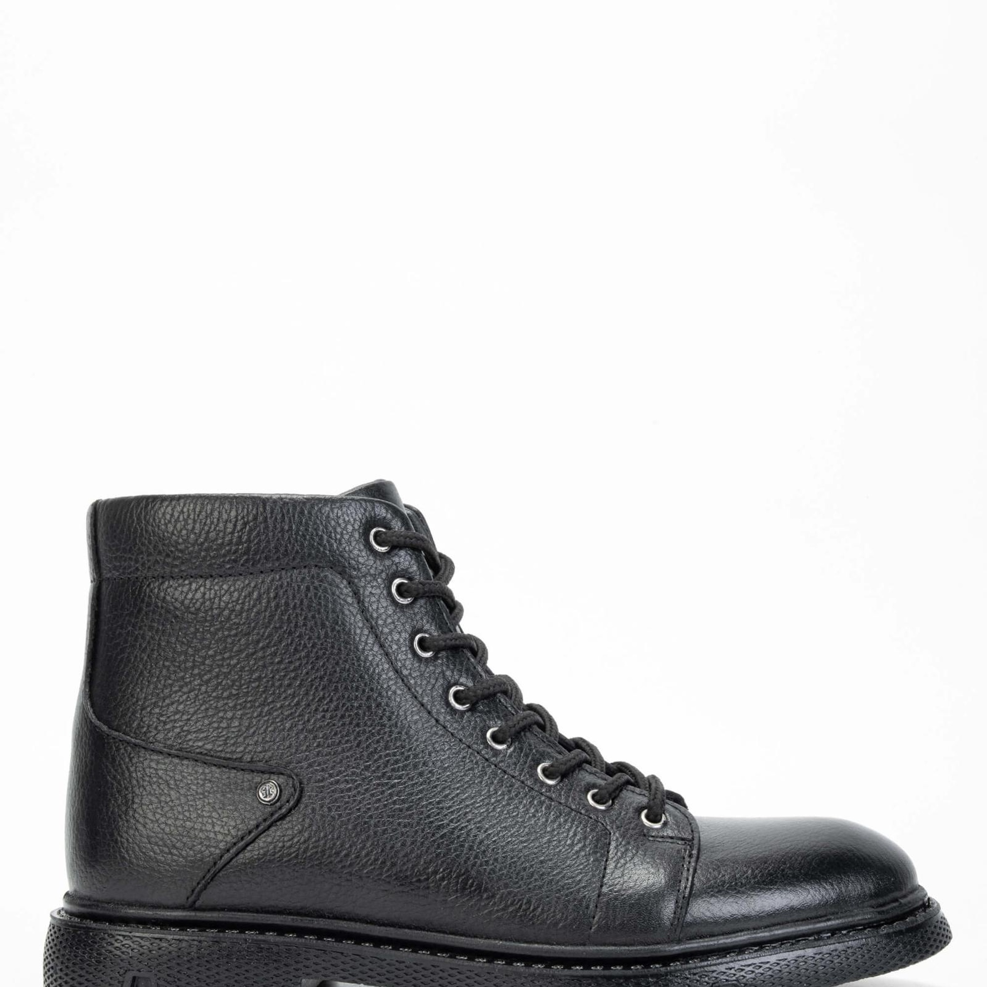 Tamer Tanca Erkek Hakiki Deri Siyah Casual Bot