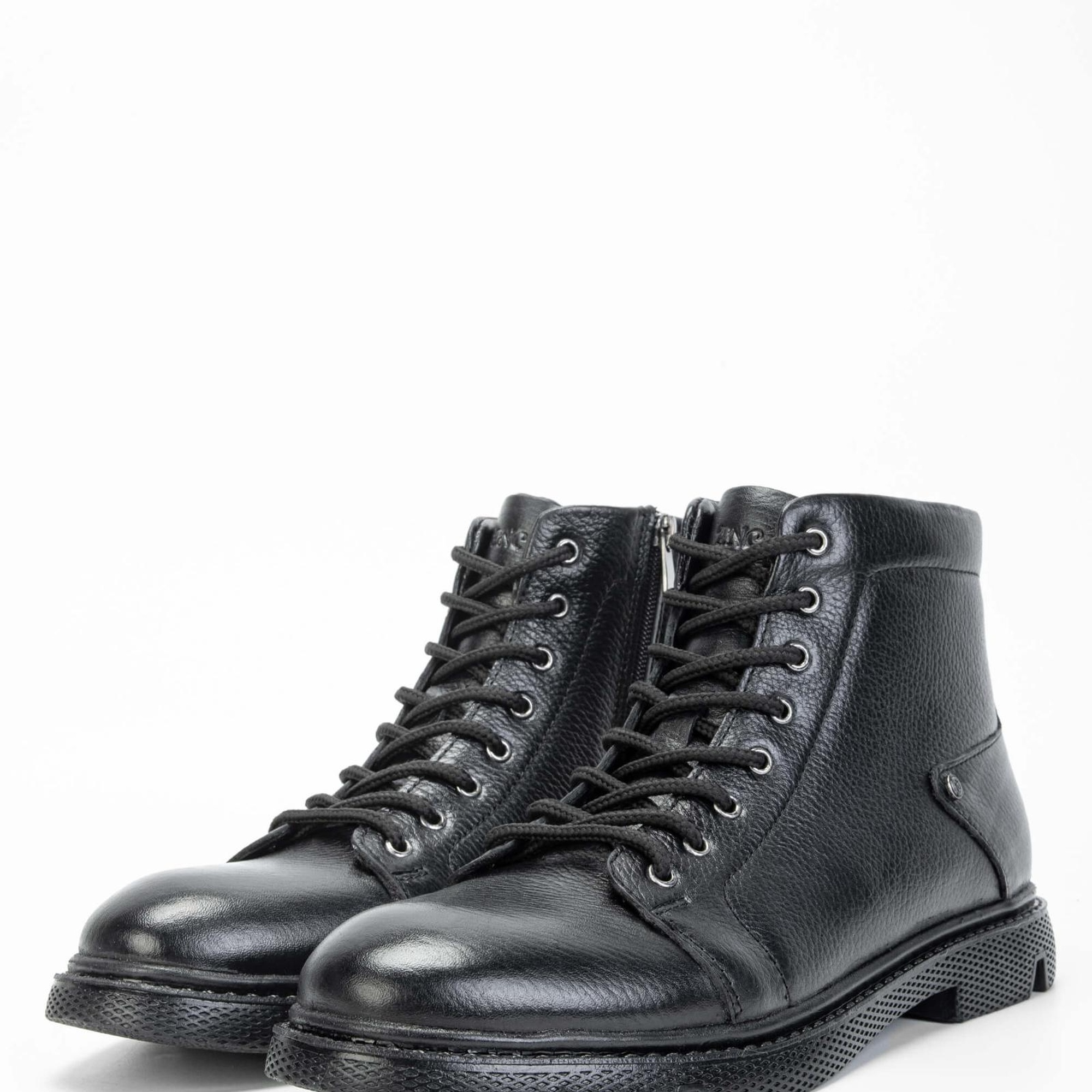 Tamer Tanca Erkek Hakiki Deri Siyah Casual Bot