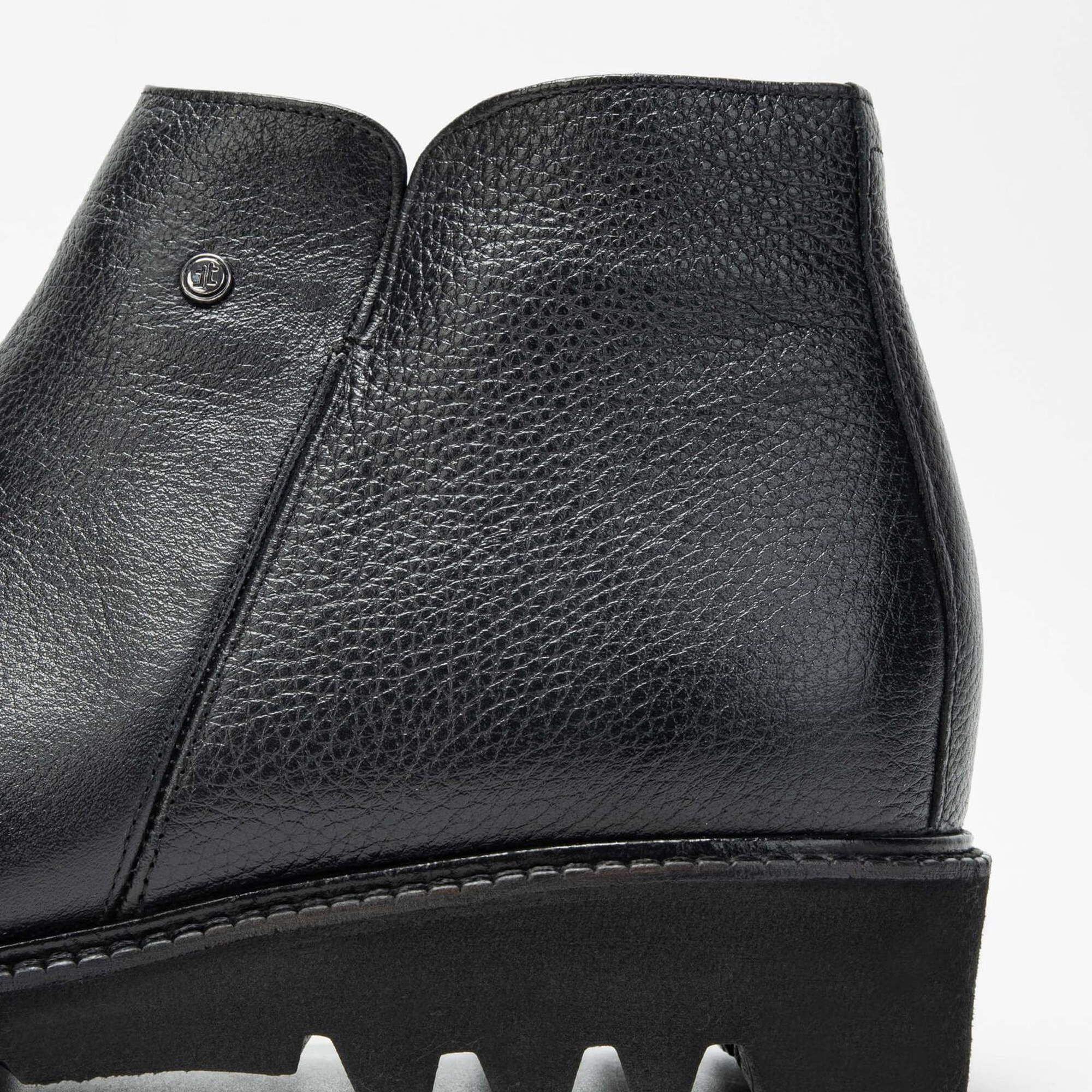 Tamer Tanca Erkek Hakiki Deri Siyah Casual Bot