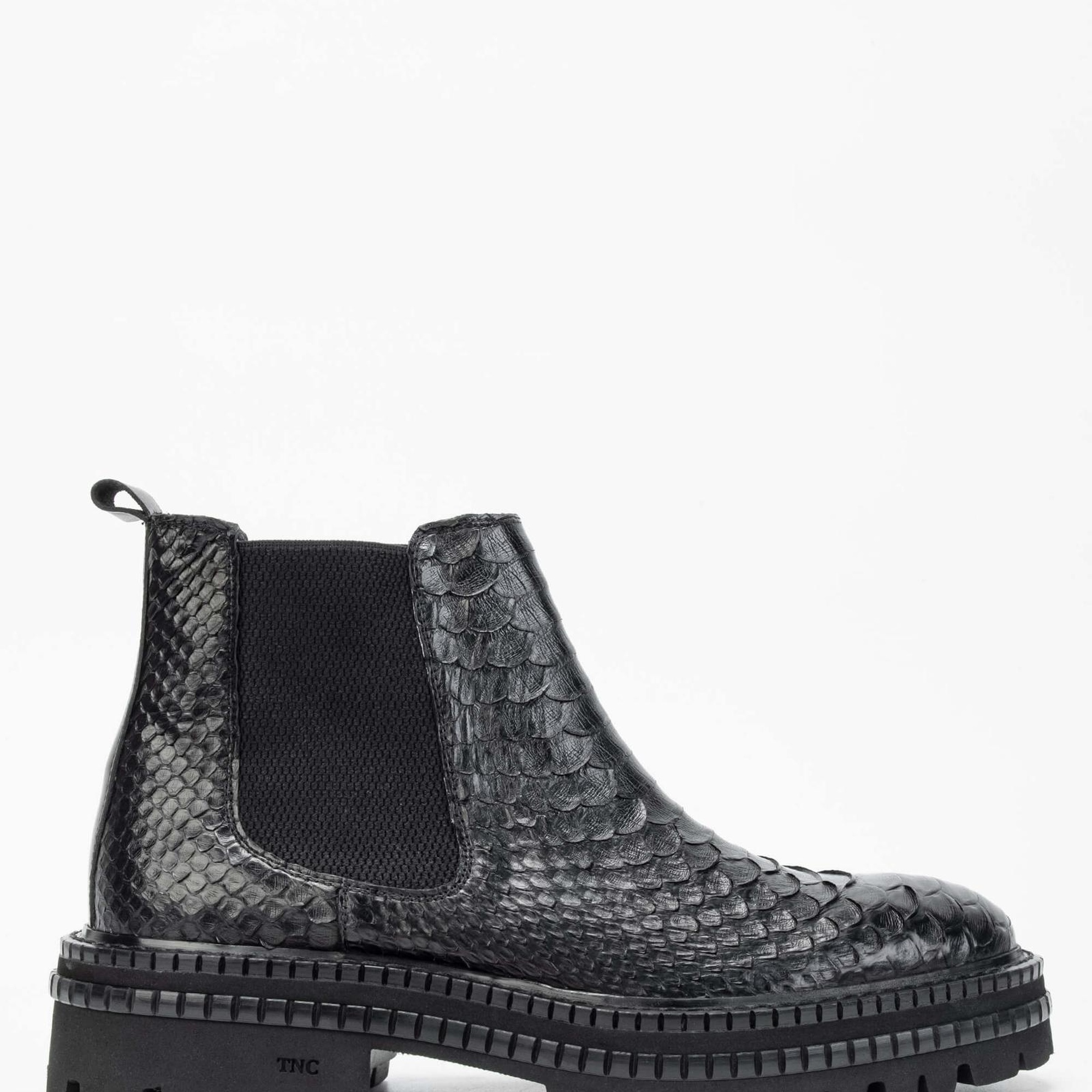 Tamer Tanca Erkek Hakiki Deri Siyah Casual Bot