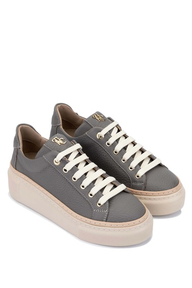  Tamer Tanca Kadın Hakiki Deri Koyu Gri Sneakers & Spor Ayakkabı