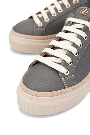  Tamer Tanca Kadın Hakiki Deri Koyu Gri Sneakers & Spor Ayakkabı