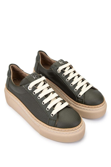  Tamer Tanca Kadın Hakiki Deri Haki Sneakers & Spor Ayakkabı