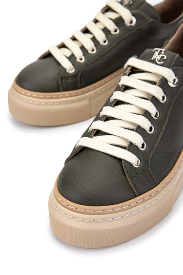  Tamer Tanca Kadın Hakiki Deri Haki Sneakers & Spor Ayakkabı