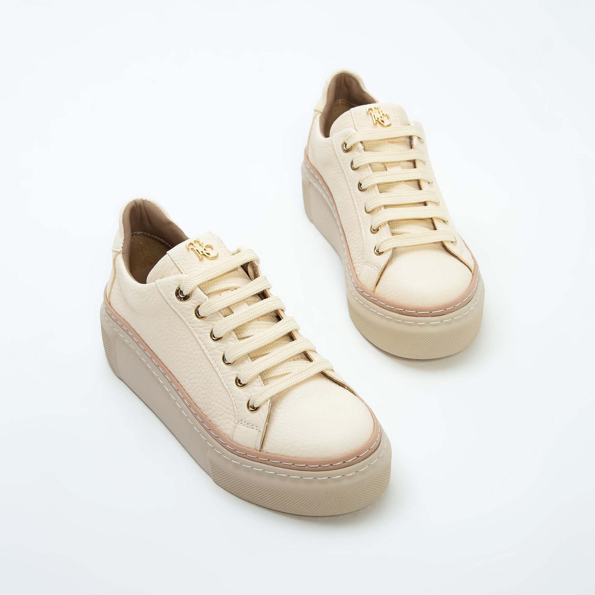 Tamer Tanca Kadın Hakiki Deri Bej Sneakers & Spor Ayakkabı