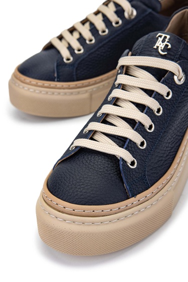  Tamer Tanca Kadın Hakiki Deri Lacivert Sneakers & Spor Ayakkabı