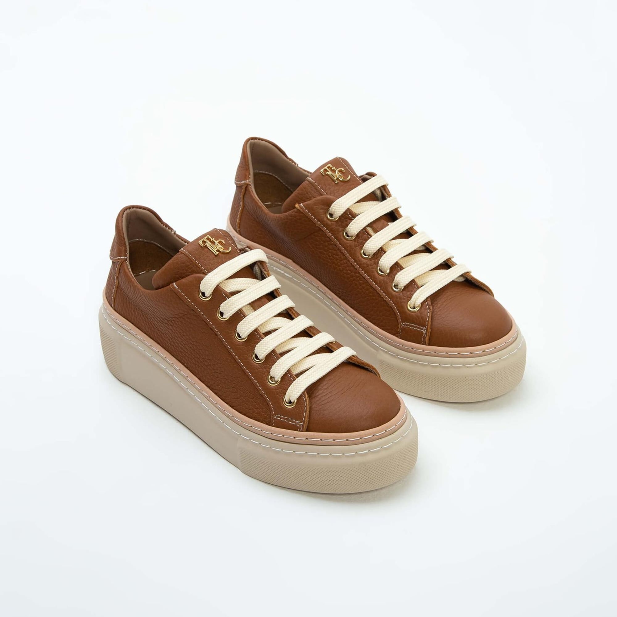 Tamer Tanca Kadın Hakiki Deri Taba Floter Sneakers & Spor Ayakkabı