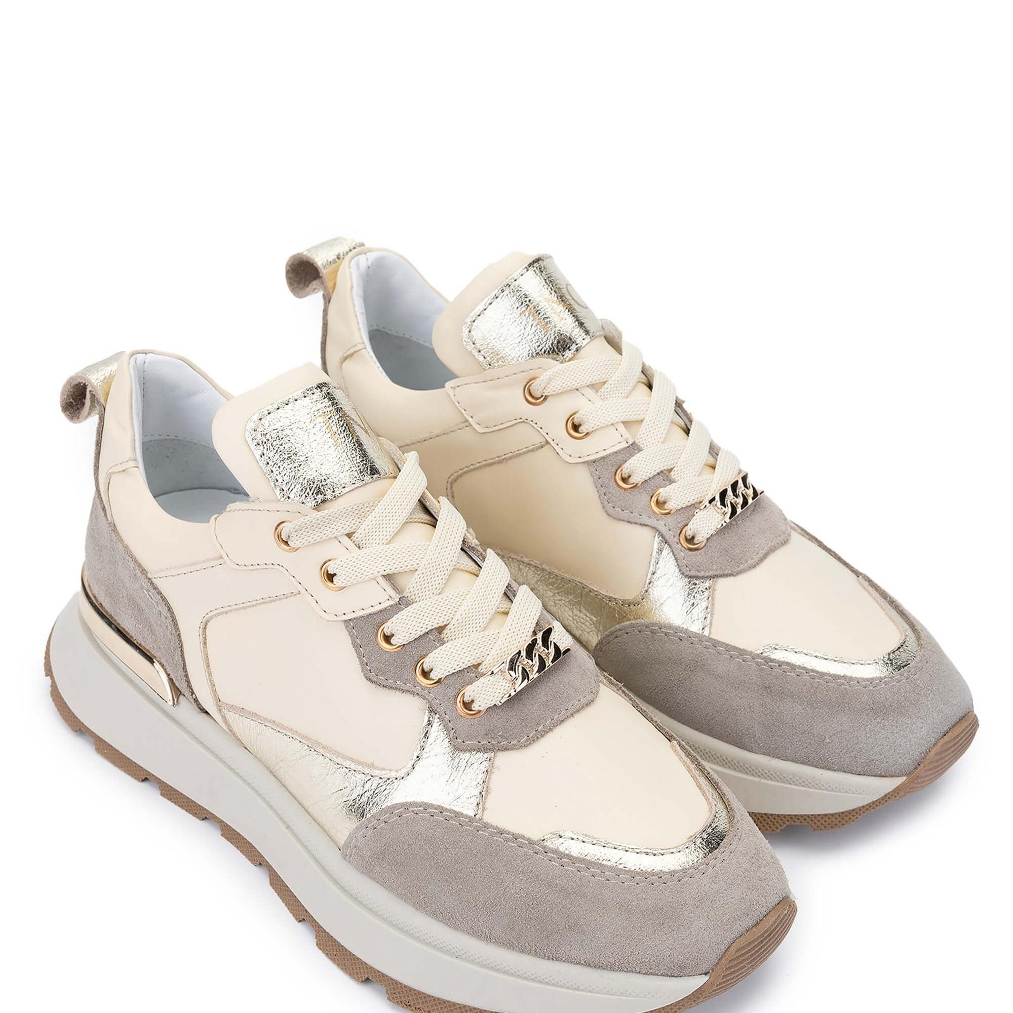 Tamer Tanca Kadın Hakiki Deri Bej Süet Sneakers & Spor Ayakkabı