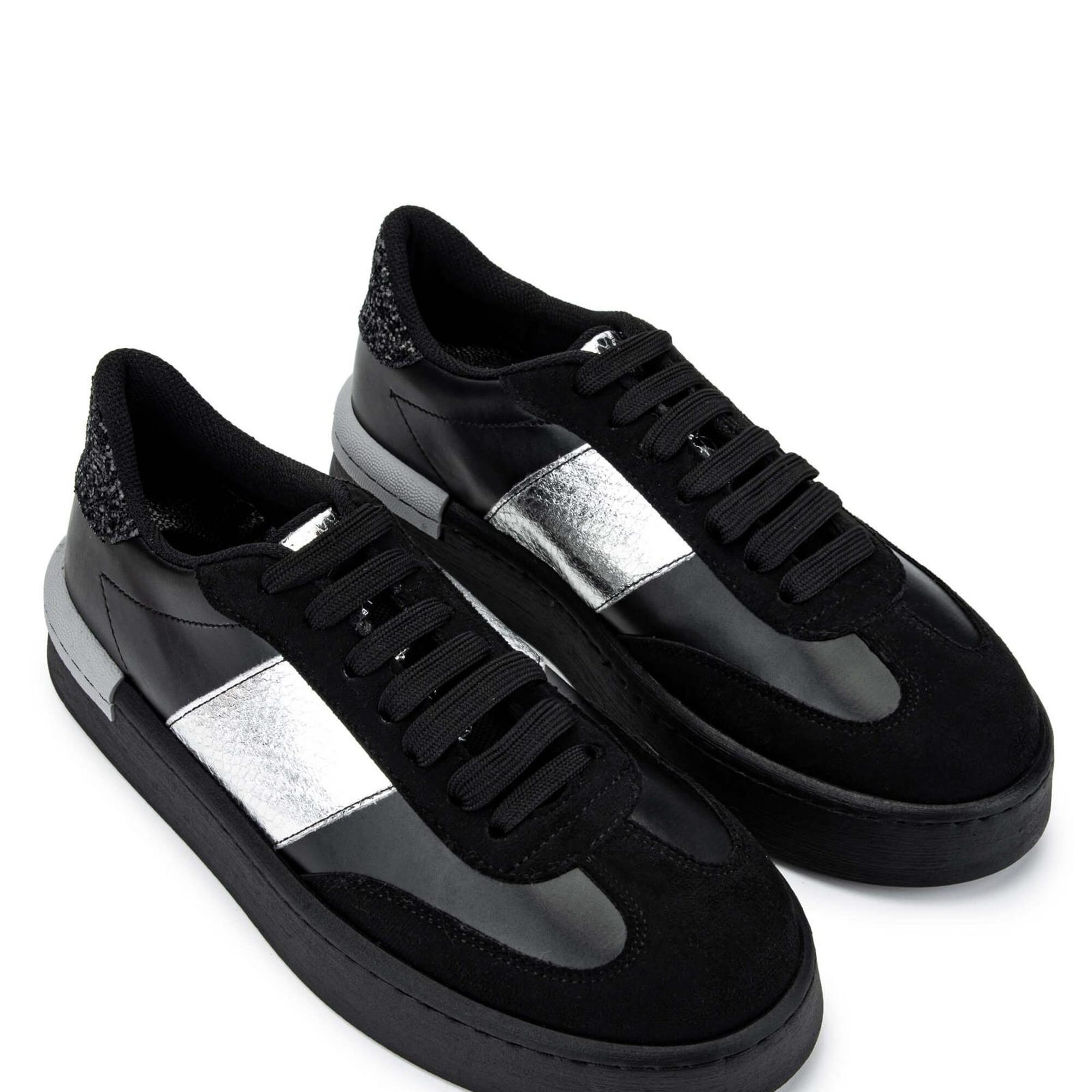 Tamer Tanca Kadın Hakiki Deri Siyah Sneakers & Spor Ayakkabı