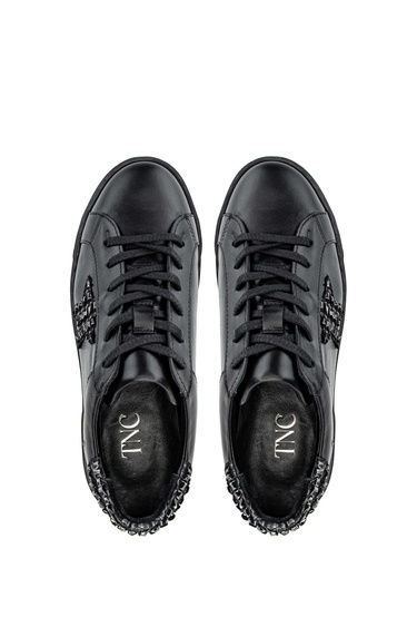  Tamer Tanca Kadın Hakiki Deri Siyah Deri Sneakers & Spor Ayakkabı