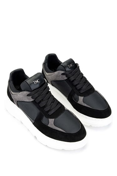  Tamer Tanca Kadın Hakiki Deri Siyah Sneakers & Spor Ayakkabı