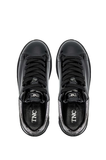  Tamer Tanca Kadın Deri/Suni Siyah Rugan Sneakers & Spor Ayakkabı