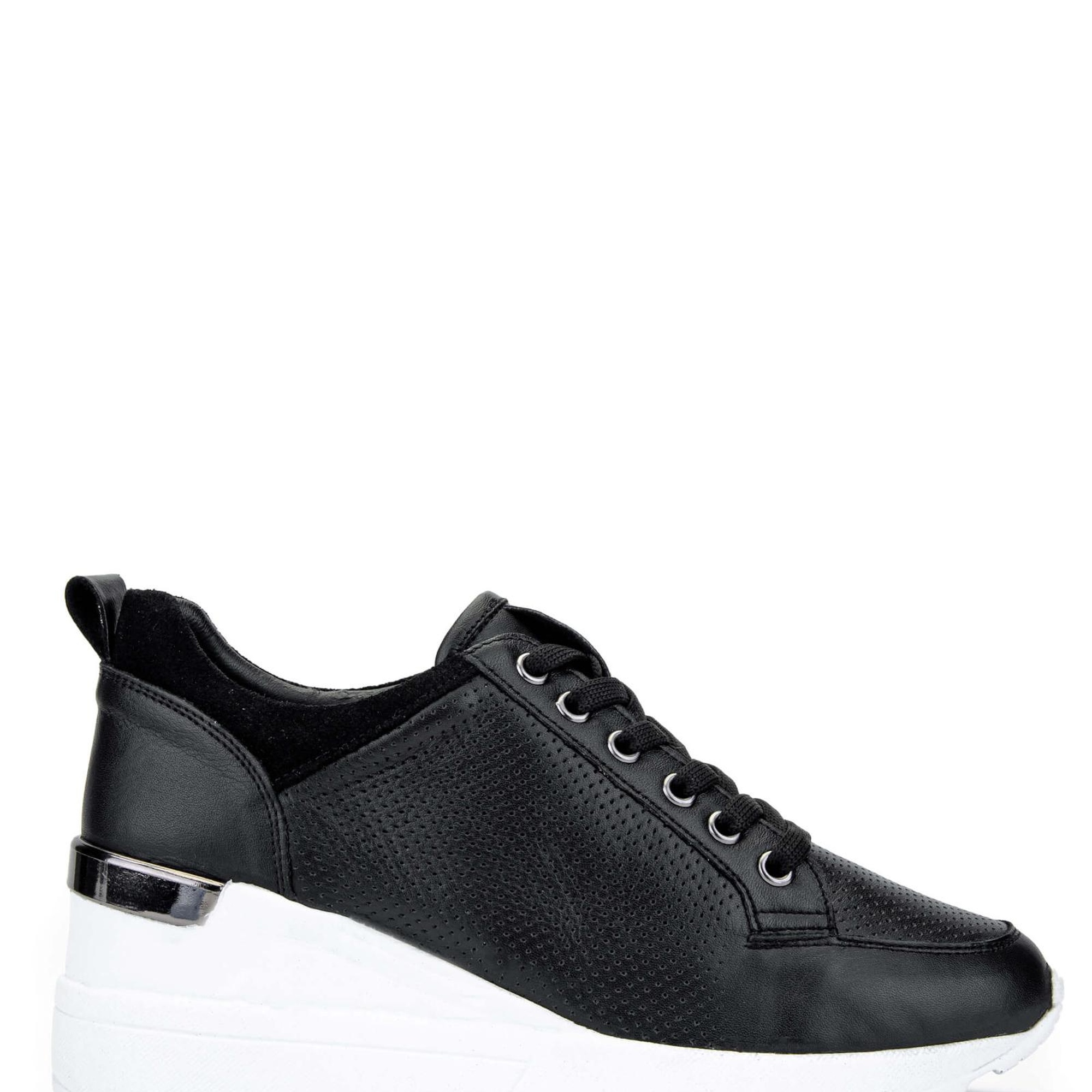 Tamer Tanca Kadın Hakiki Deri Siyah Deri Sneakers & Spor Ayakkabı