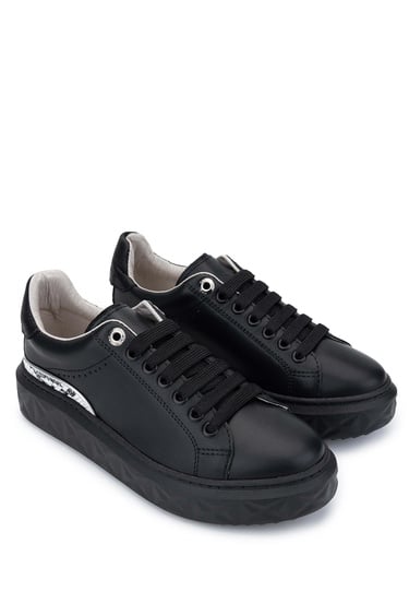  Tamer Tanca Kadın Hakiki Deri Siyah Sneakers & Spor Ayakkabı