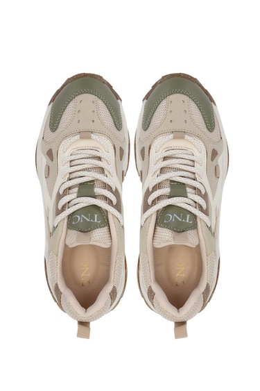  Tamer Tanca Kadın Vegan Beyaz/Haki Sneakers & Spor Ayakkabı