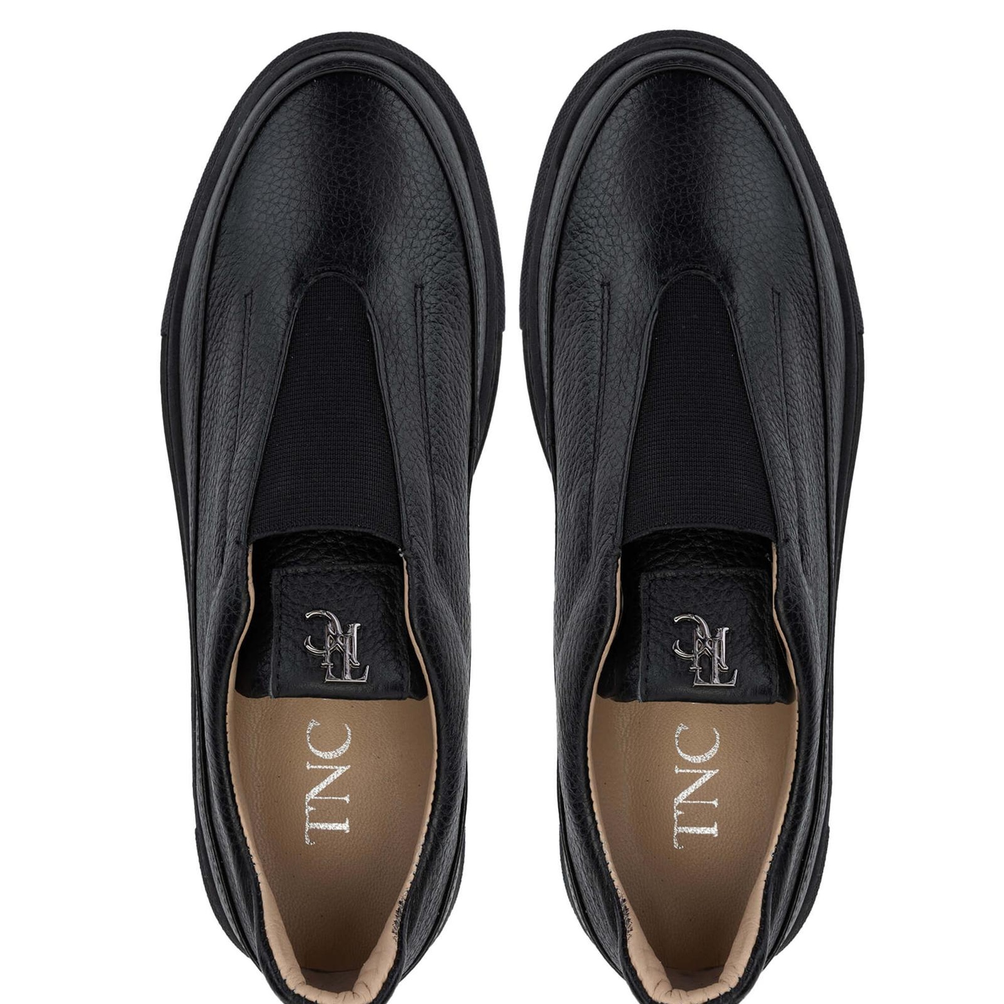 Tamer Tanca Kadın Hakiki Deri Siyah Floter Sneakers & Spor Ayakkabı