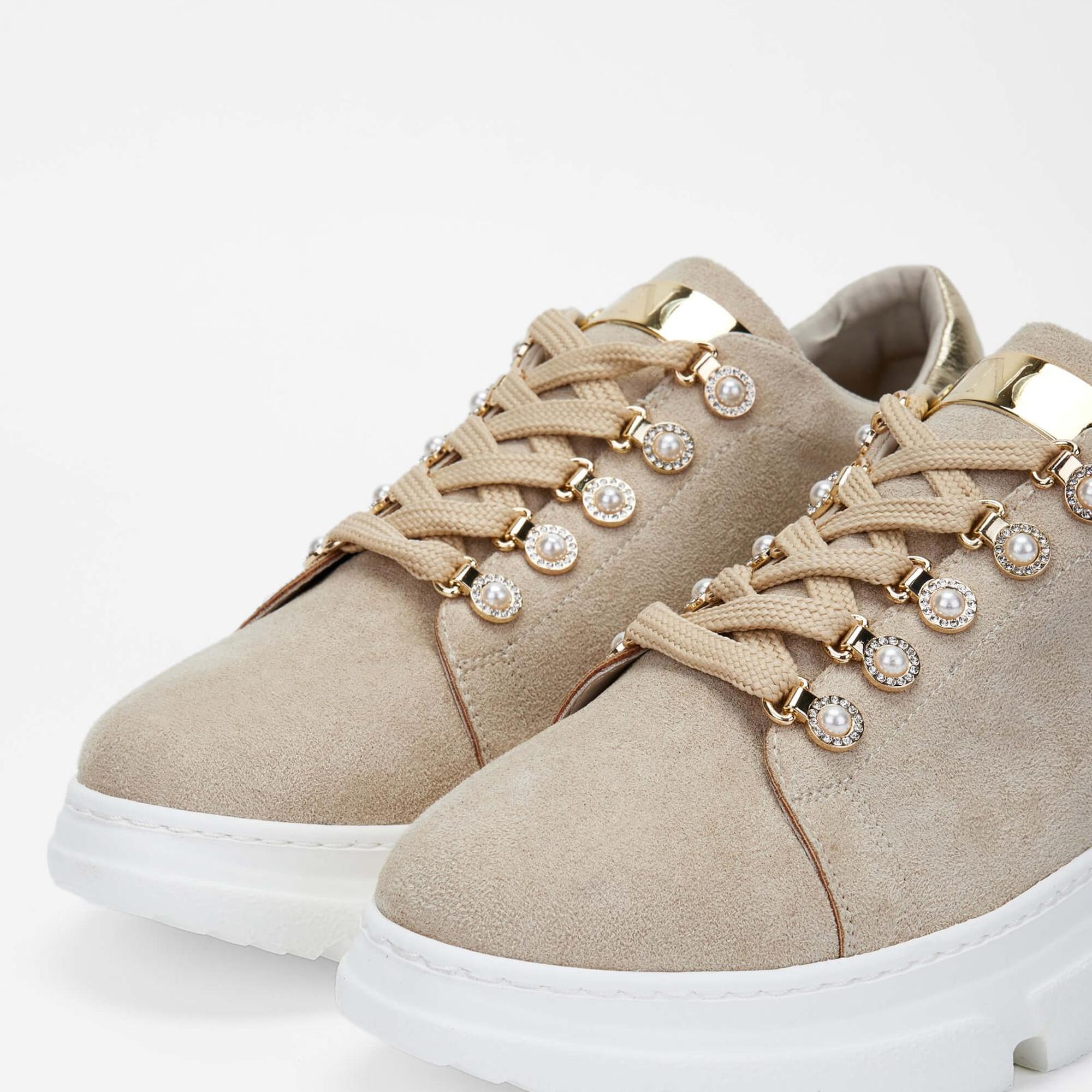 Tamer Tanca Kadın Vegan Bej Sneakers & Spor Ayakkabı