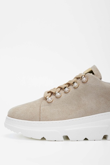  Tamer Tanca Kadın Vegan Bej Sneakers & Spor Ayakkabı