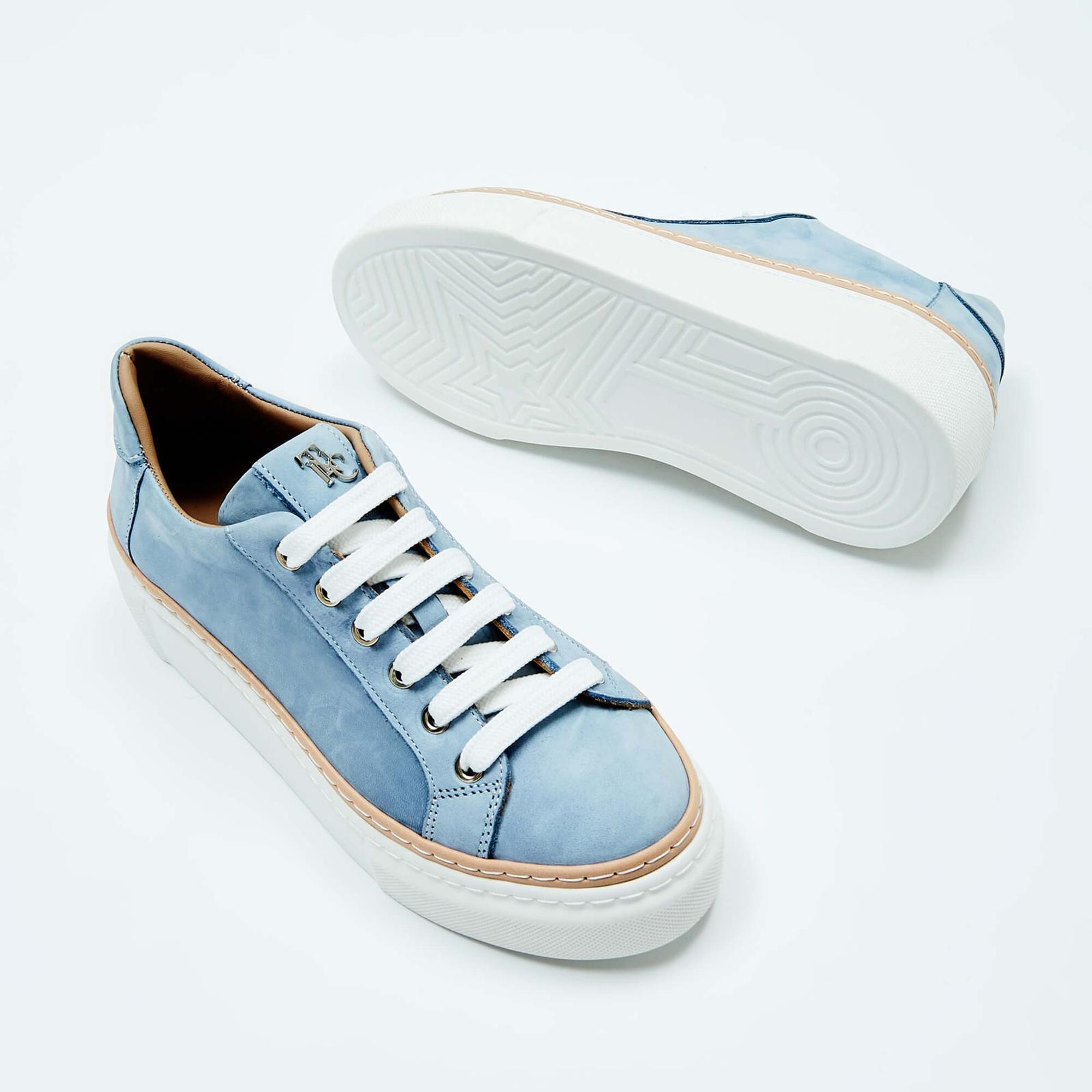 Tamer Tanca Kadın Hakiki Deri Açık Mavi Nubuk Sneakers & Spor Ayakkabı