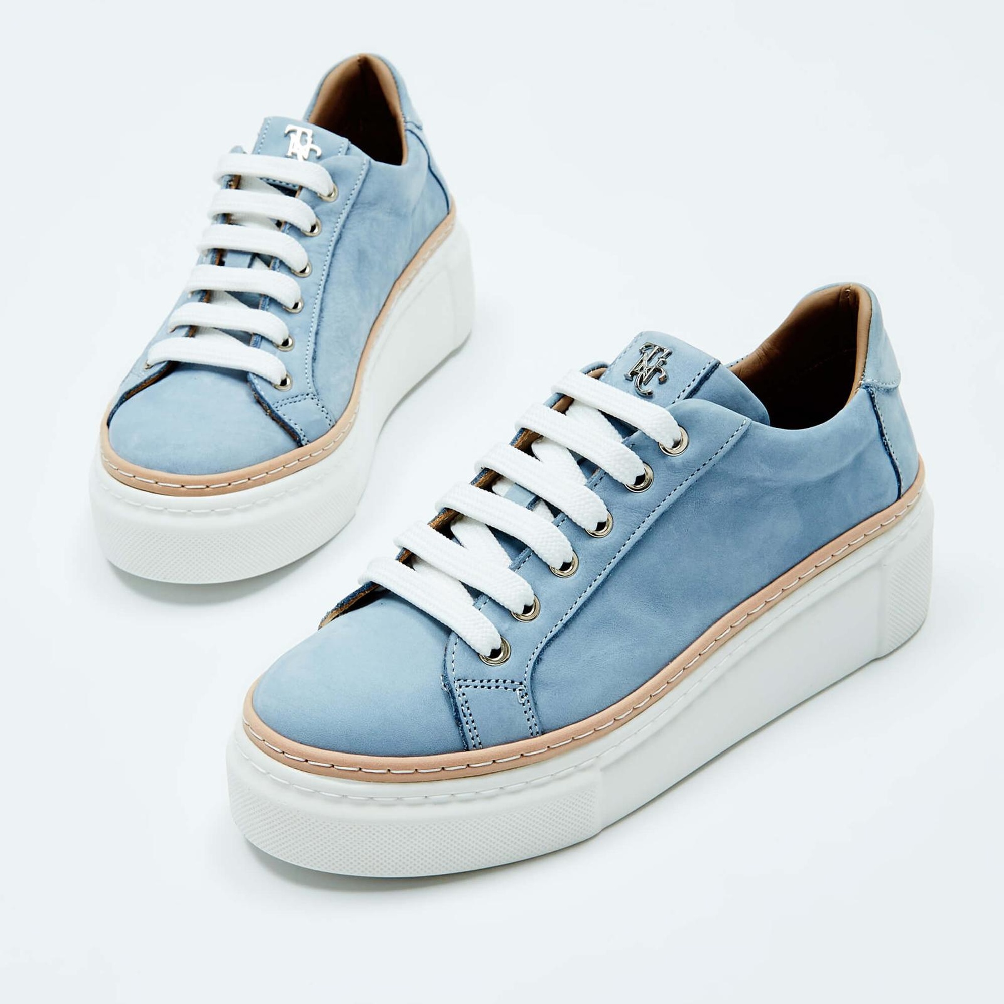 Tamer Tanca Kadın Hakiki Deri Açık Mavi Nubuk Sneakers & Spor Ayakkabı