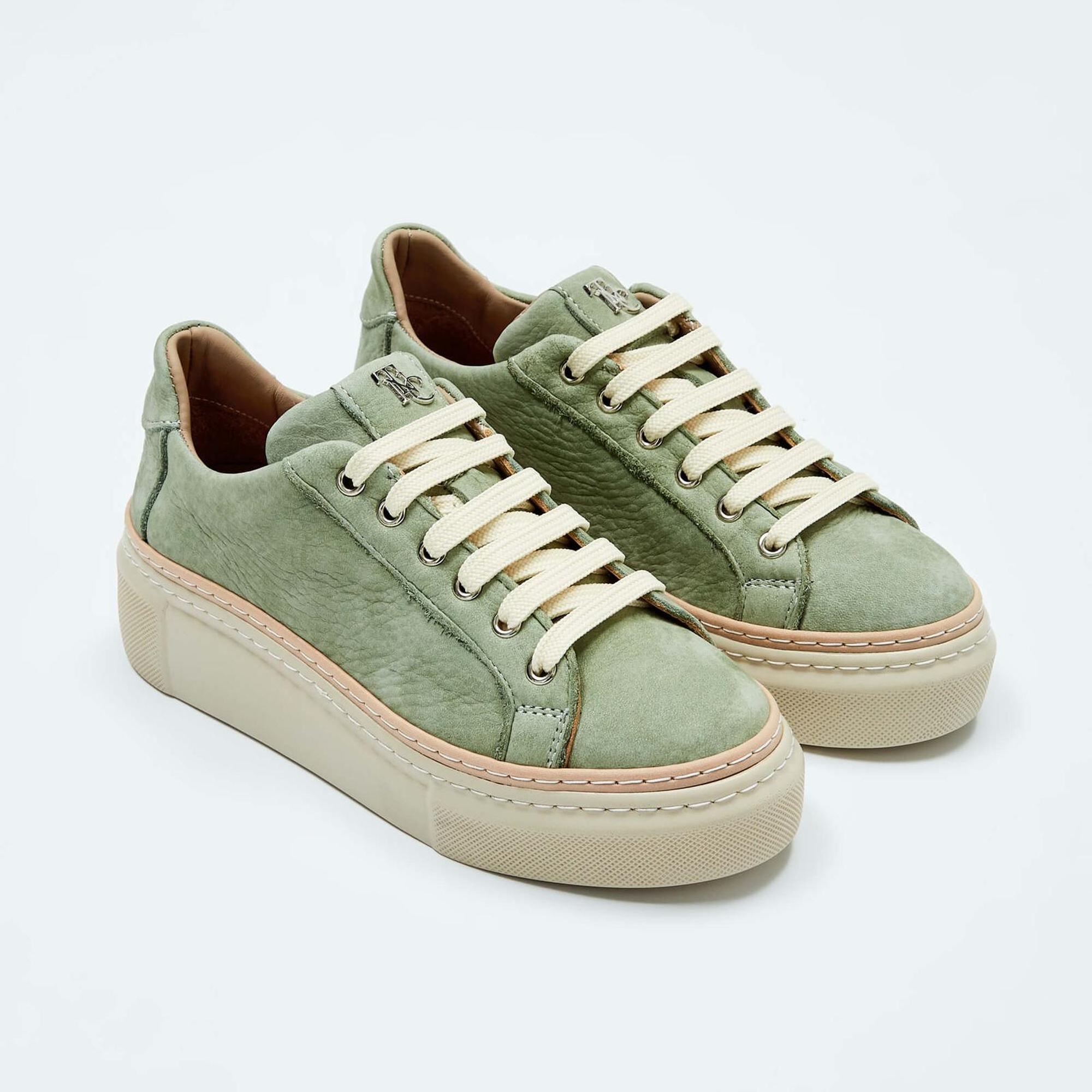 Tamer Tanca Kadın Hakiki Deri Açık Yeşil Nubuk Sneakers & Spor Ayakkabı