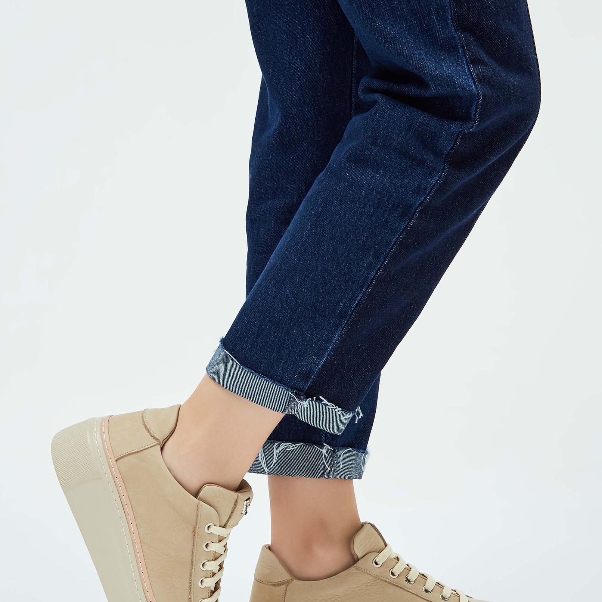 Tamer Tanca Kadın Hakiki Deri Bej Sneakers & Spor Ayakkabı