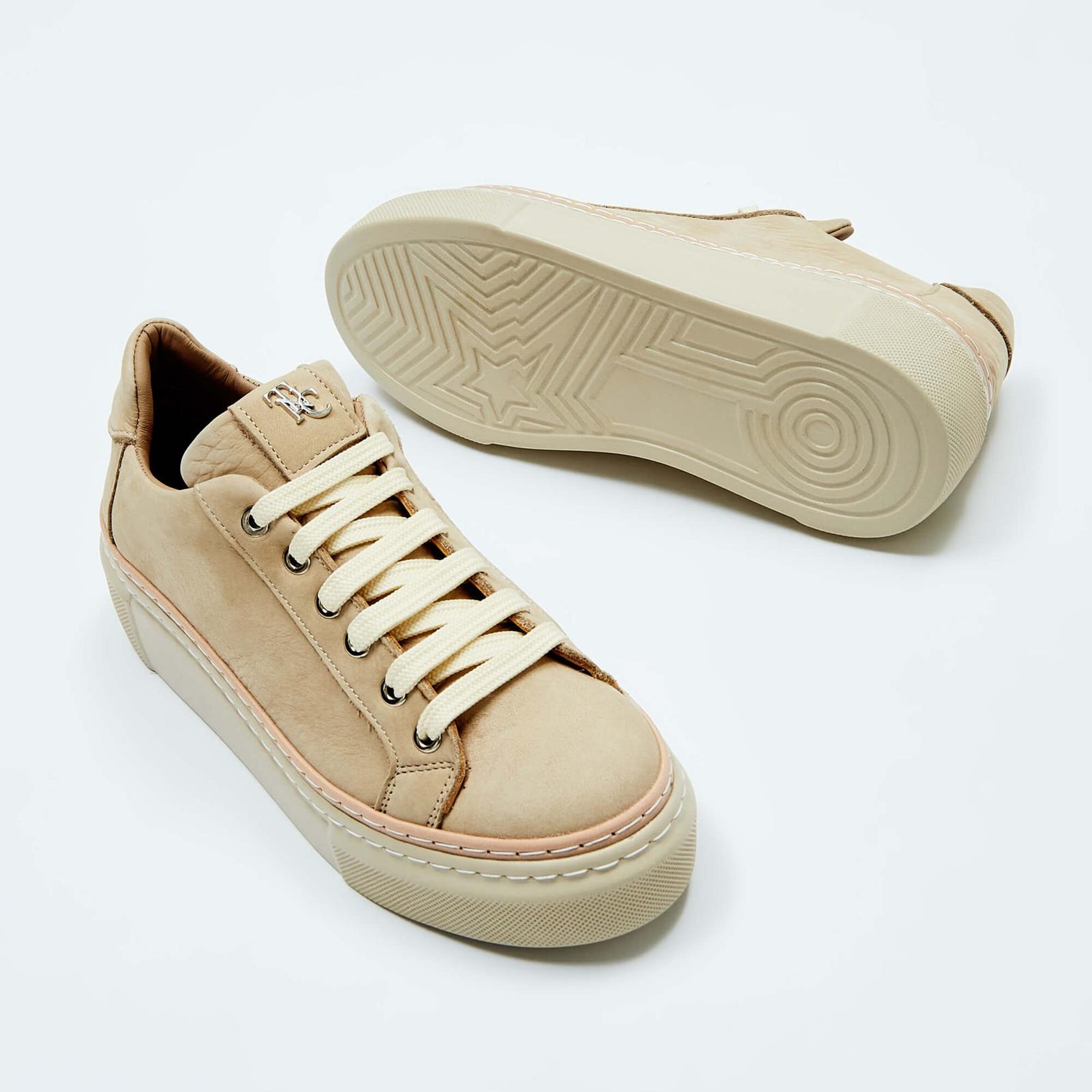 Tamer Tanca Kadın Hakiki Deri Bej Sneakers & Spor Ayakkabı