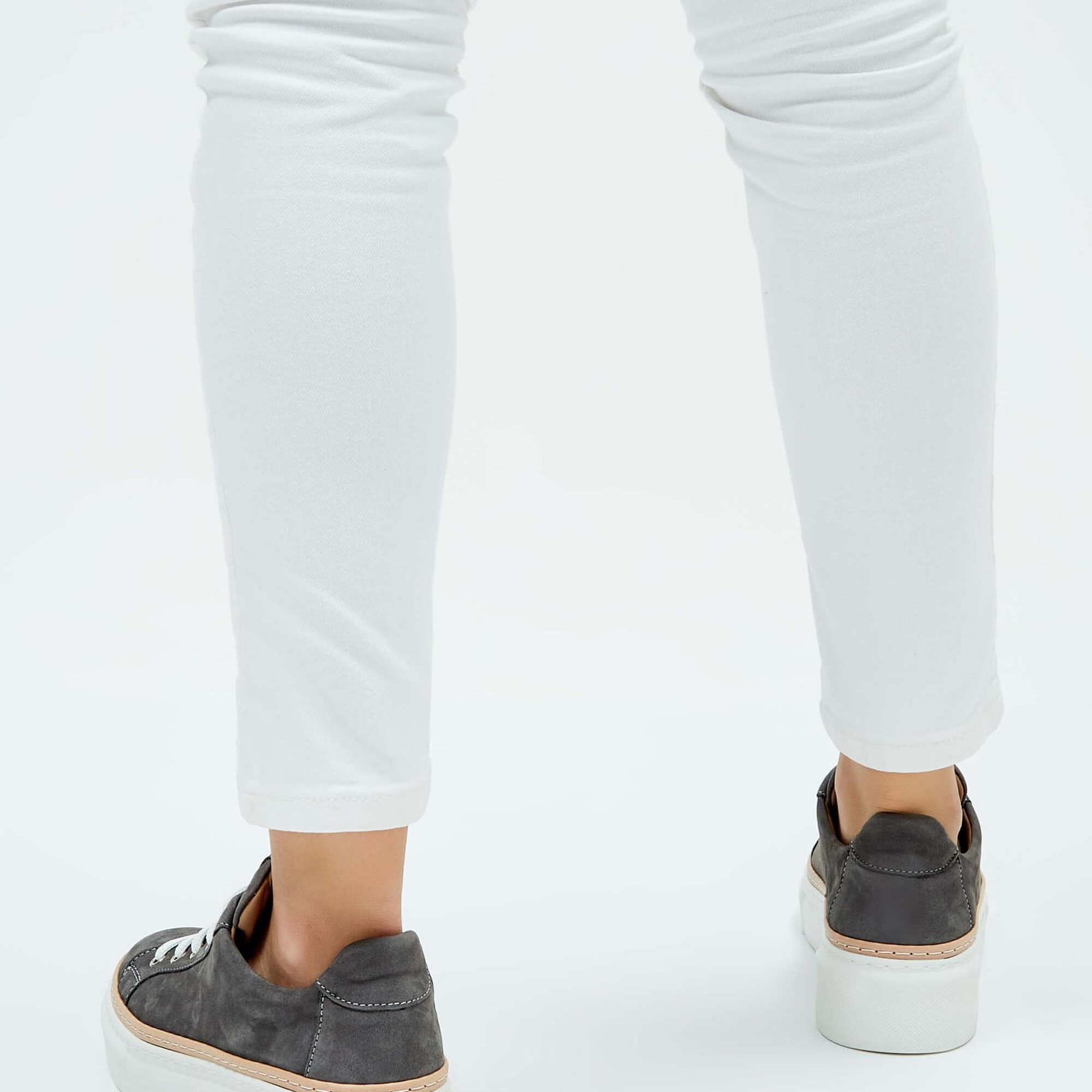 Tamer Tanca Kadın Hakiki Deri Gri Nubuk Sneakers & Spor Ayakkabı