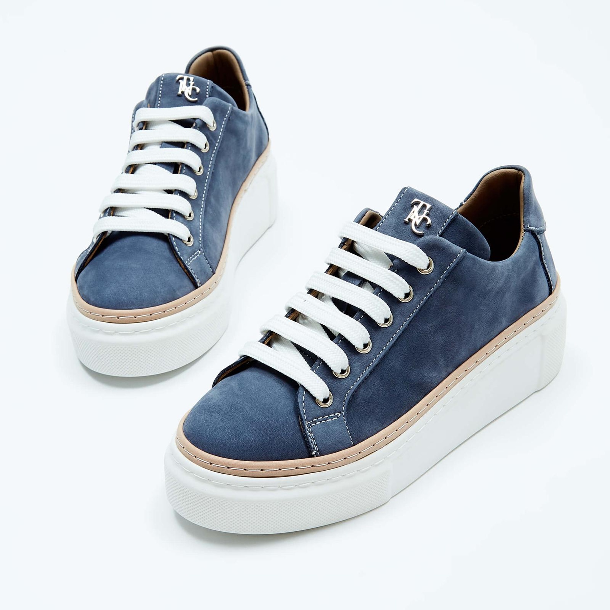 Tamer Tanca Kadın Hakiki Deri Mavi Sneakers & Spor Ayakkabı