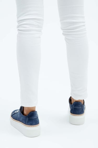  Tamer Tanca Kadın Hakiki Deri Mavi Sneakers & Spor Ayakkabı