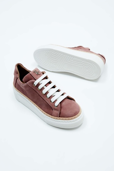  Tamer Tanca Kadın Hakiki Deri Gül Kurusu Nubuk Sneakers & Spor Ayakkabı