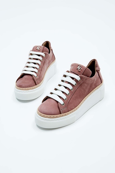  Tamer Tanca Kadın Hakiki Deri Gül Kurusu Nubuk Sneakers & Spor Ayakkabı