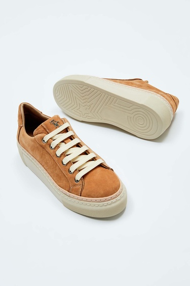  Tamer Tanca Kadın Hakiki Deri Taba Sneakers & Spor Ayakkabı