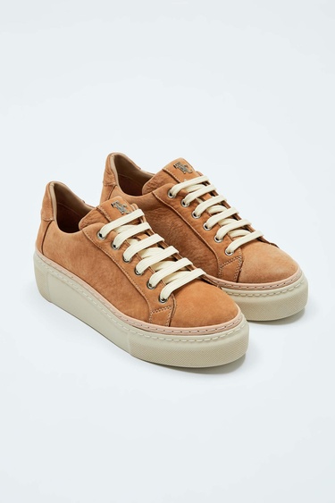  Tamer Tanca Kadın Hakiki Deri Taba Sneakers & Spor Ayakkabı