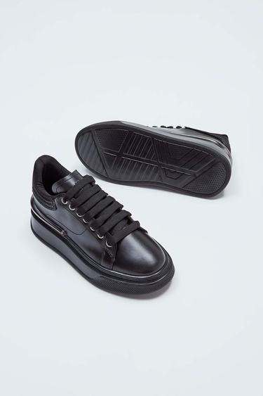 Tamer Tanca Kadın Vegan Siyah Sneakers & Spor Ayakkabı