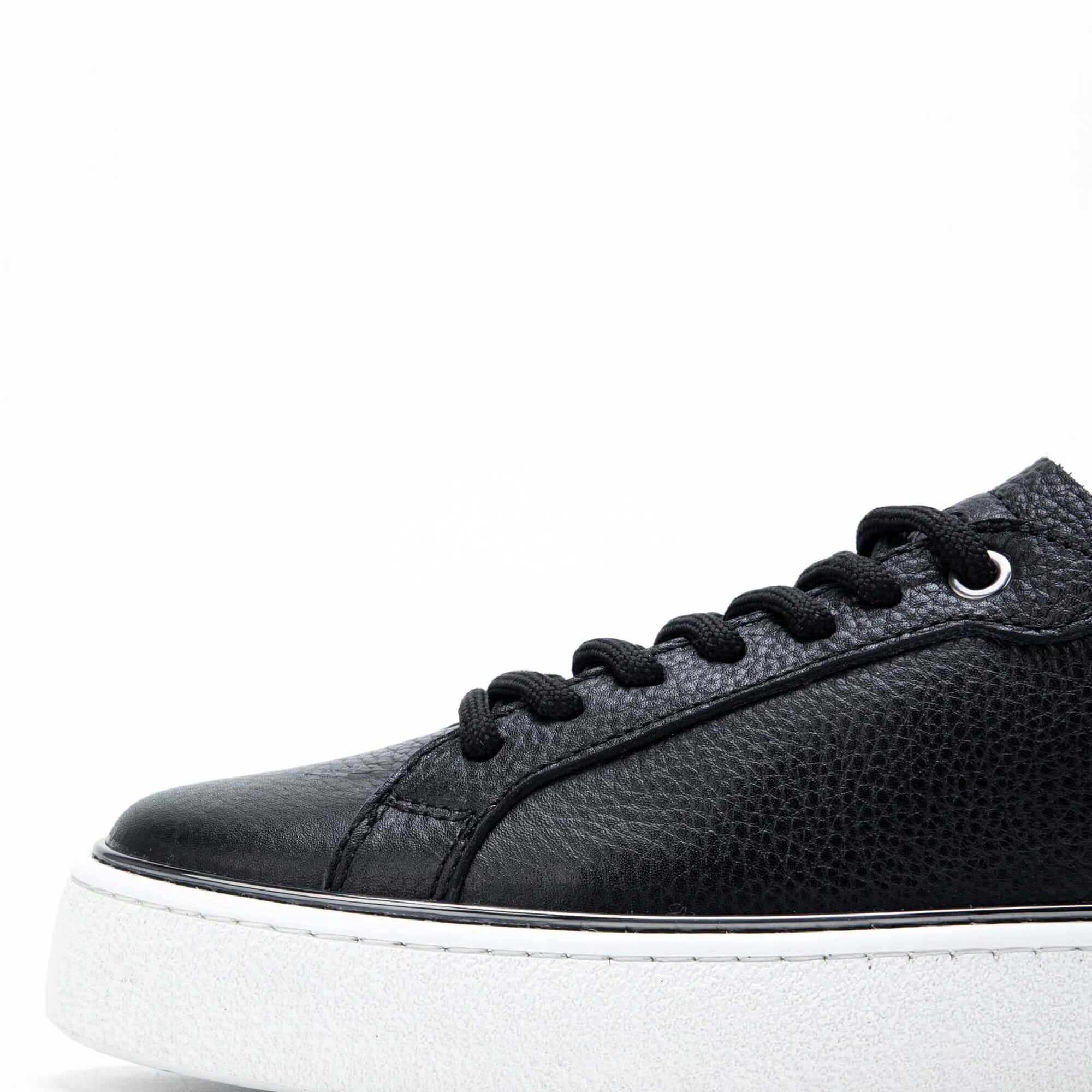 Tamer Tanca Kadın Hakiki Deri Siyah Sneakers & Spor Ayakkabı