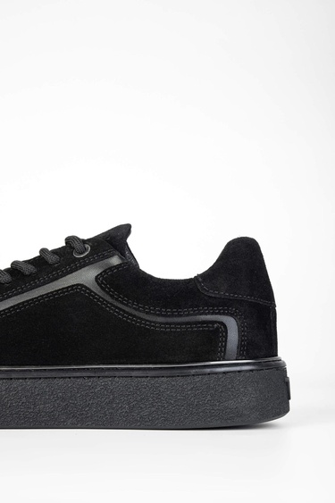  Tamer Tanca Kadın Hakiki Deri Siyah Süet Sneakers & Spor Ayakkabı