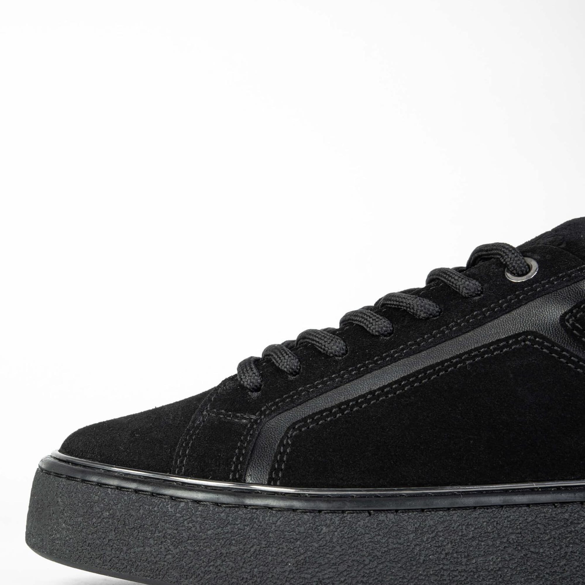 Tamer Tanca Kadın Hakiki Deri Siyah Süet Sneakers & Spor Ayakkabı