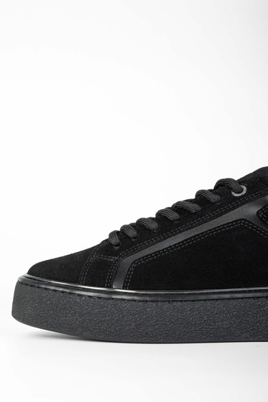  Tamer Tanca Kadın Hakiki Deri Siyah Süet Sneakers & Spor Ayakkabı