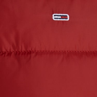  Tommy Hilfiger Jeans Basıc Hooded Down Kadın Kırmızı Ceket